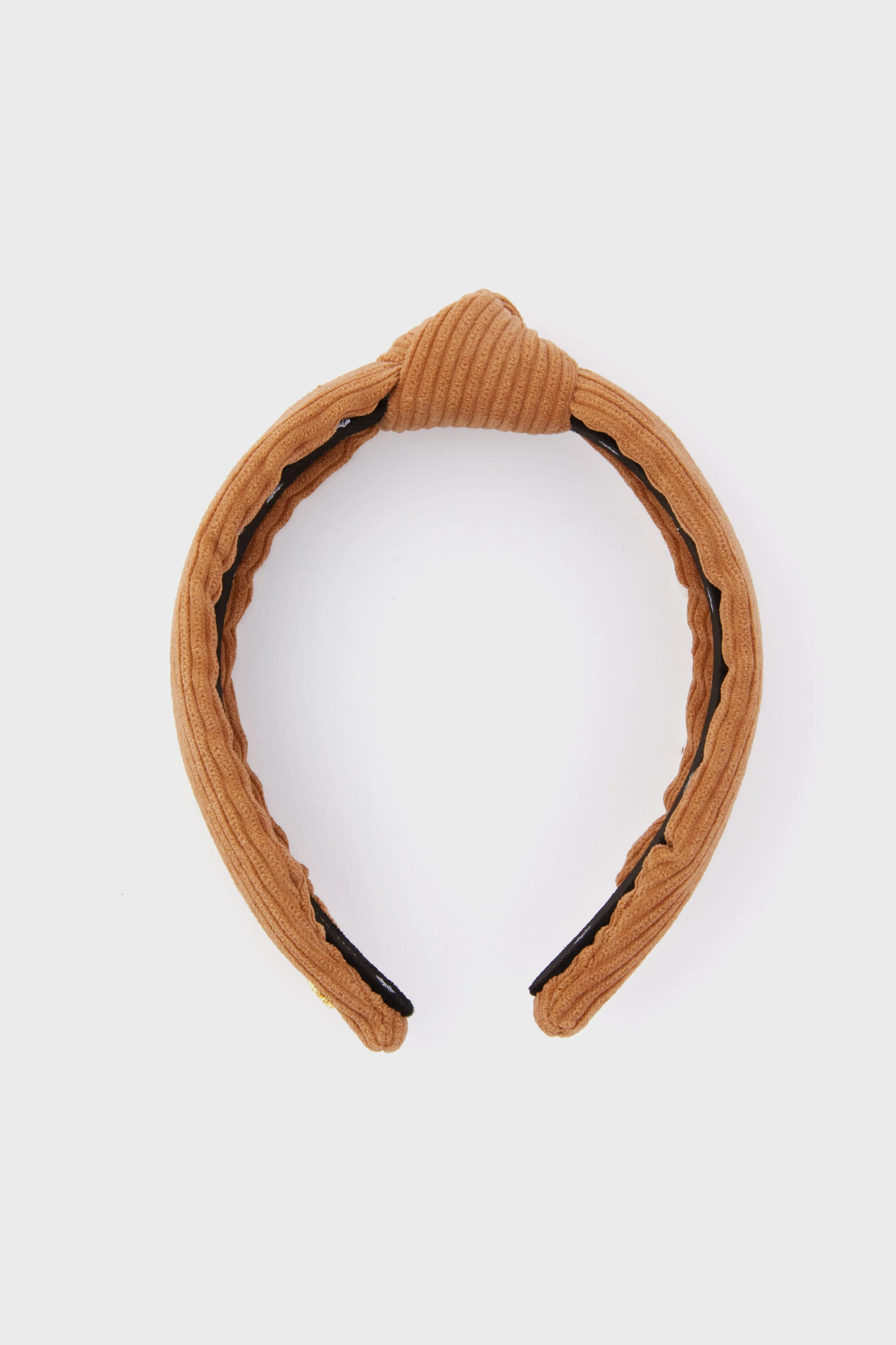 Camel Corduroy Slim Knotted Headband