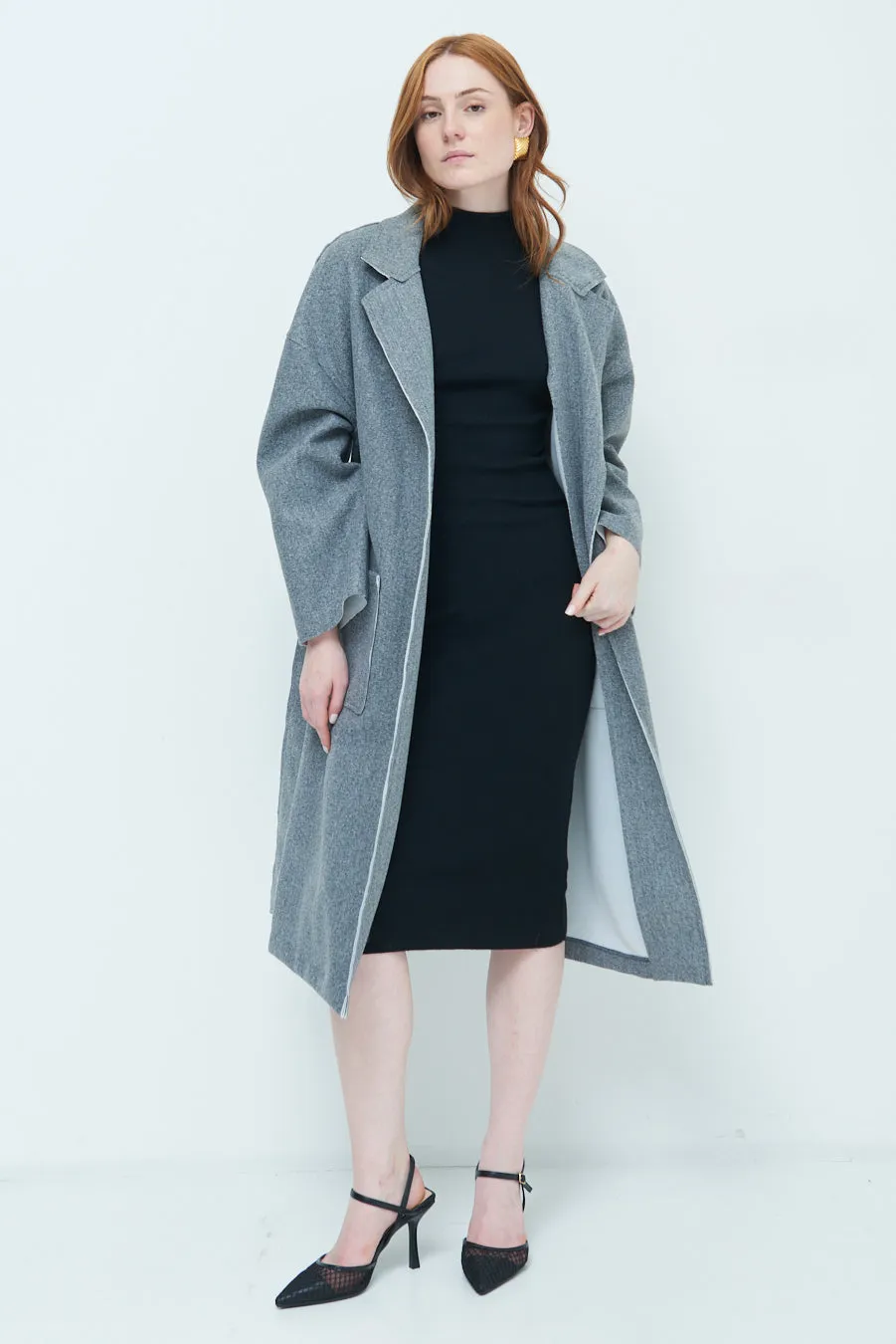 Carmen | Oversized long coat with wide lapels