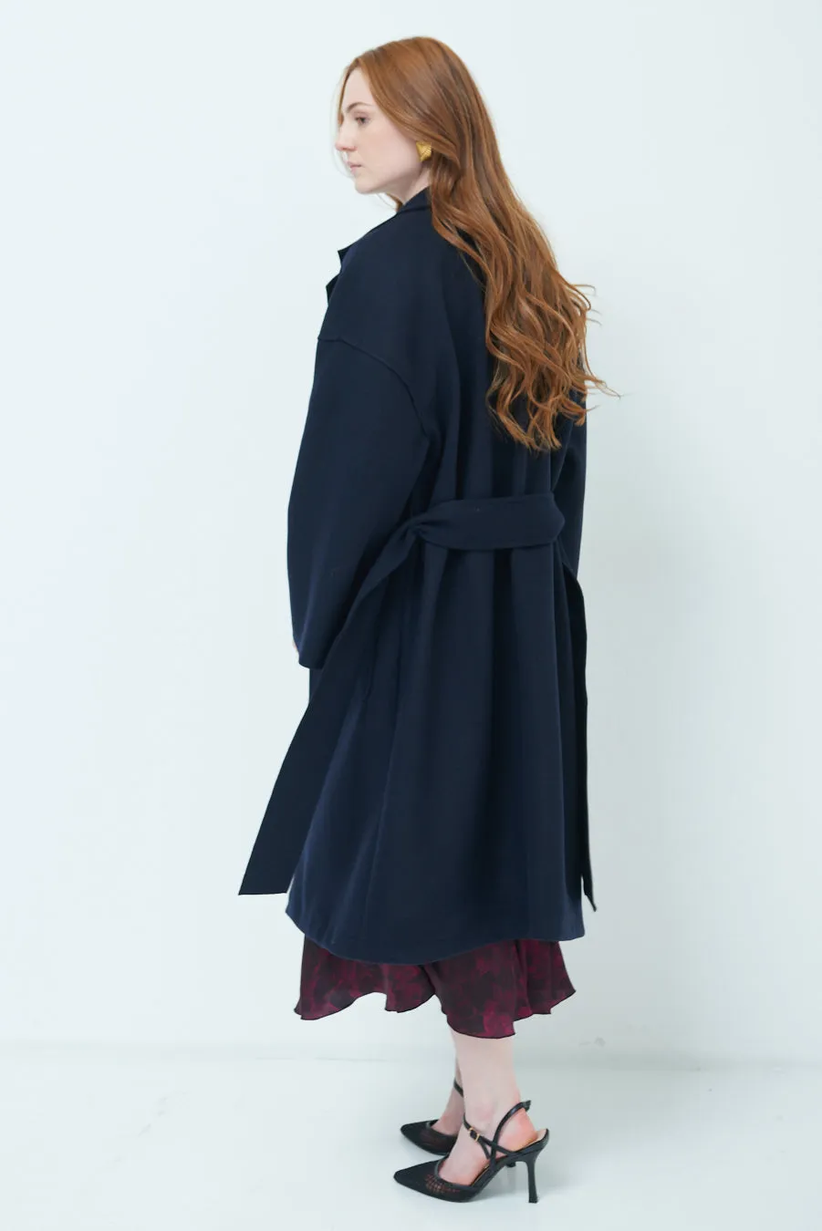 Carmen | Oversized long coat with wide lapels