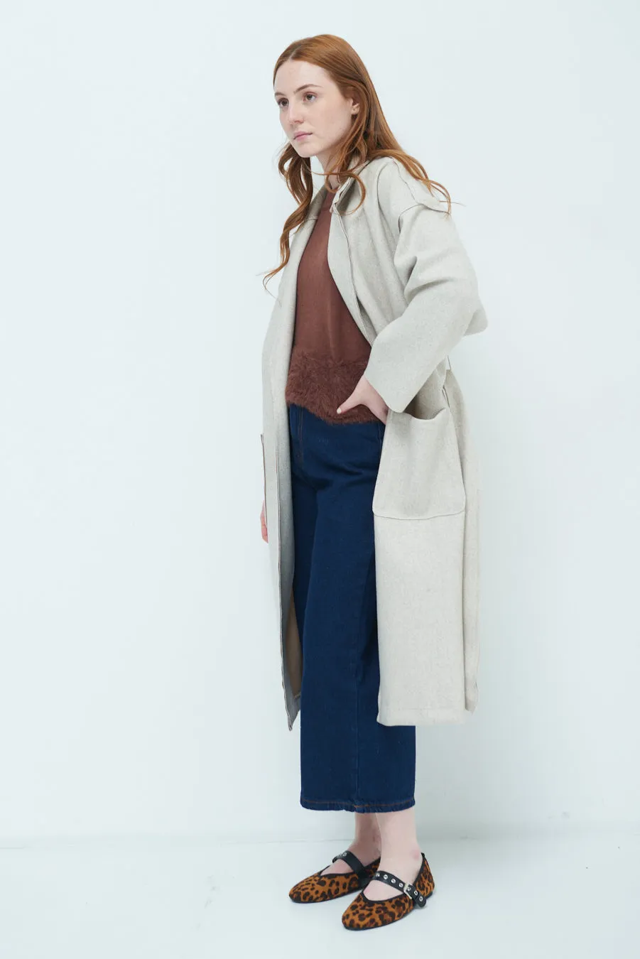 Carmen | Oversized long coat with wide lapels