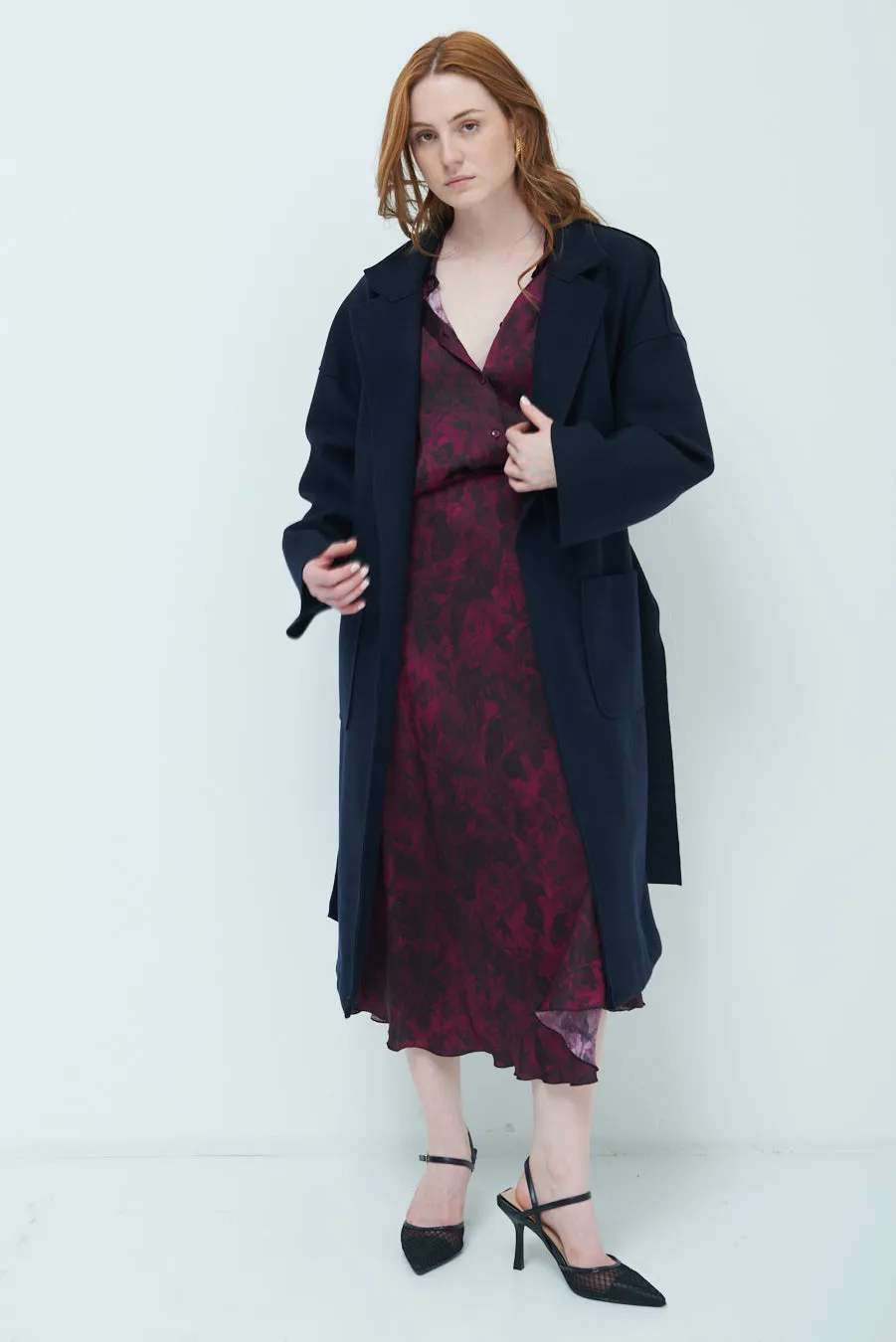 Carmen | Oversized long coat with wide lapels