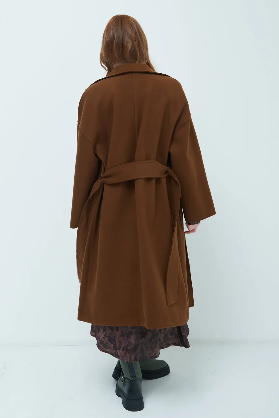 Carmen | Oversized long coat with wide lapels