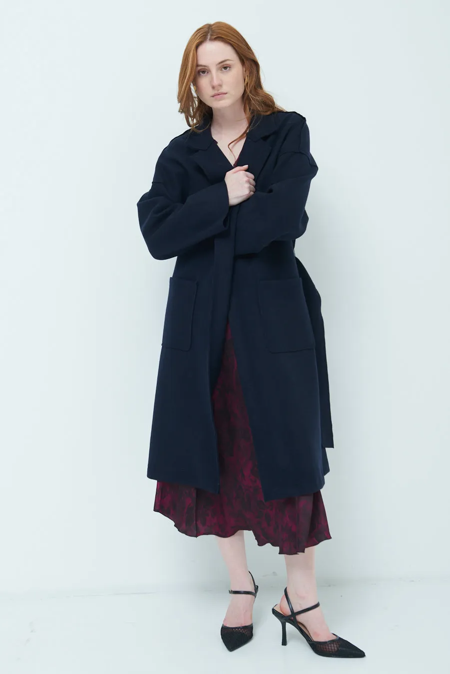 Carmen | Oversized long coat with wide lapels