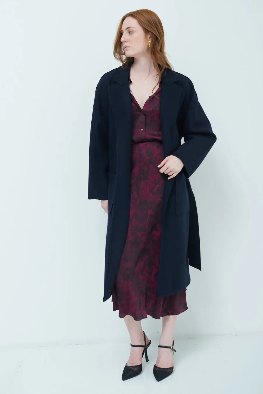 Carmen | Oversized long coat with wide lapels