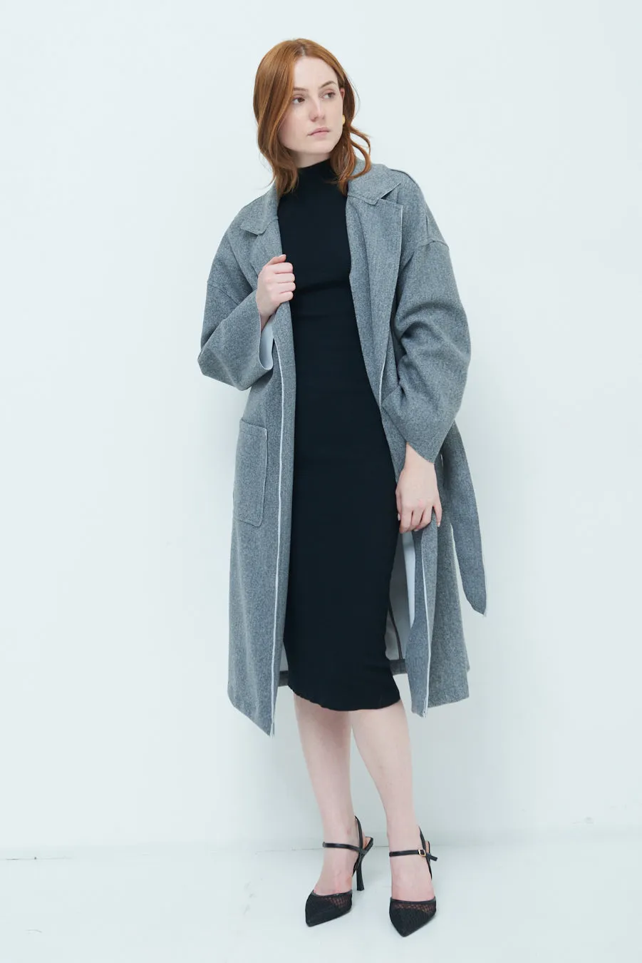 Carmen | Oversized long coat with wide lapels