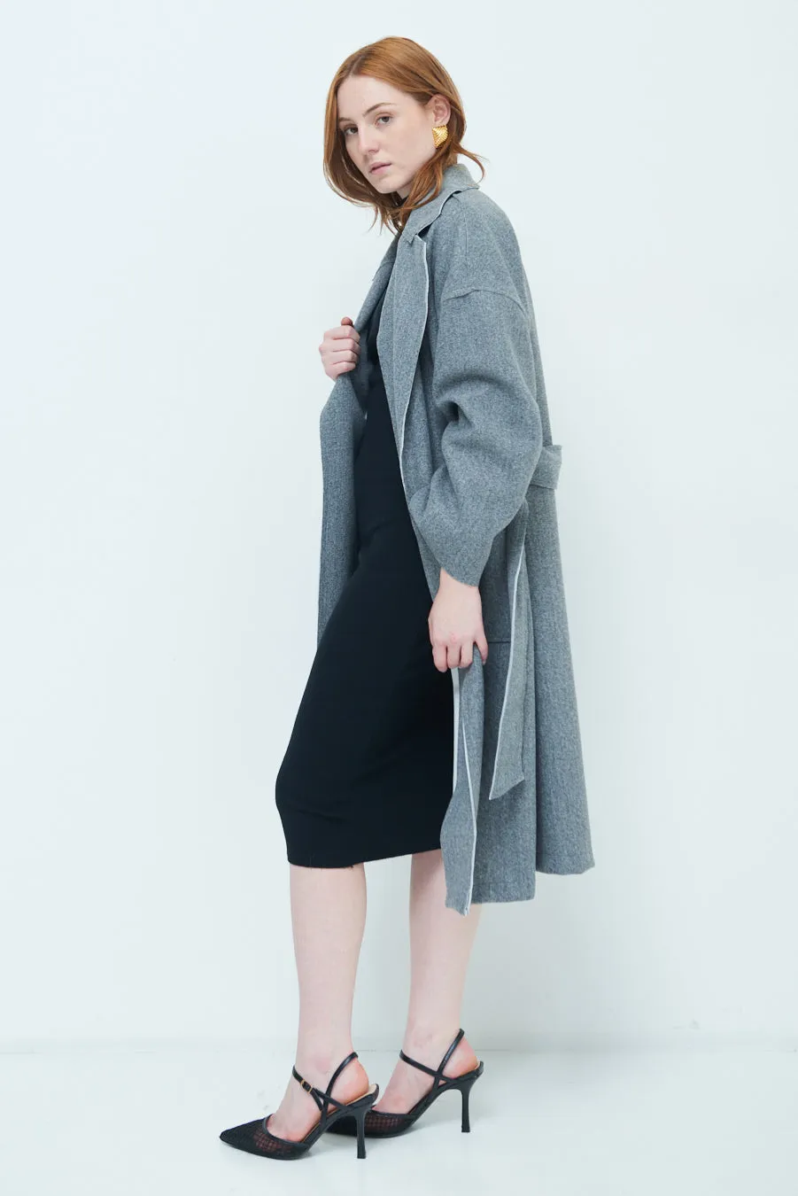 Carmen | Oversized long coat with wide lapels