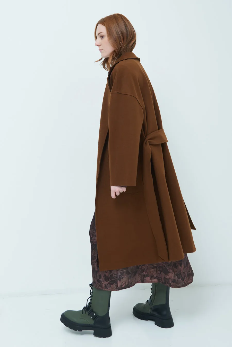 Carmen | Oversized long coat with wide lapels