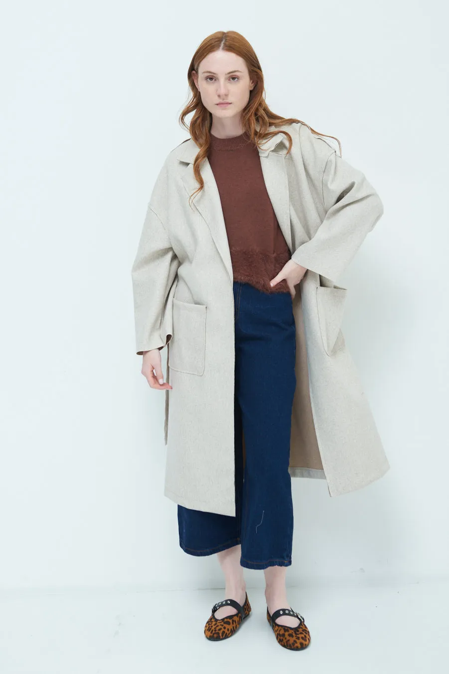 Carmen | Oversized long coat with wide lapels