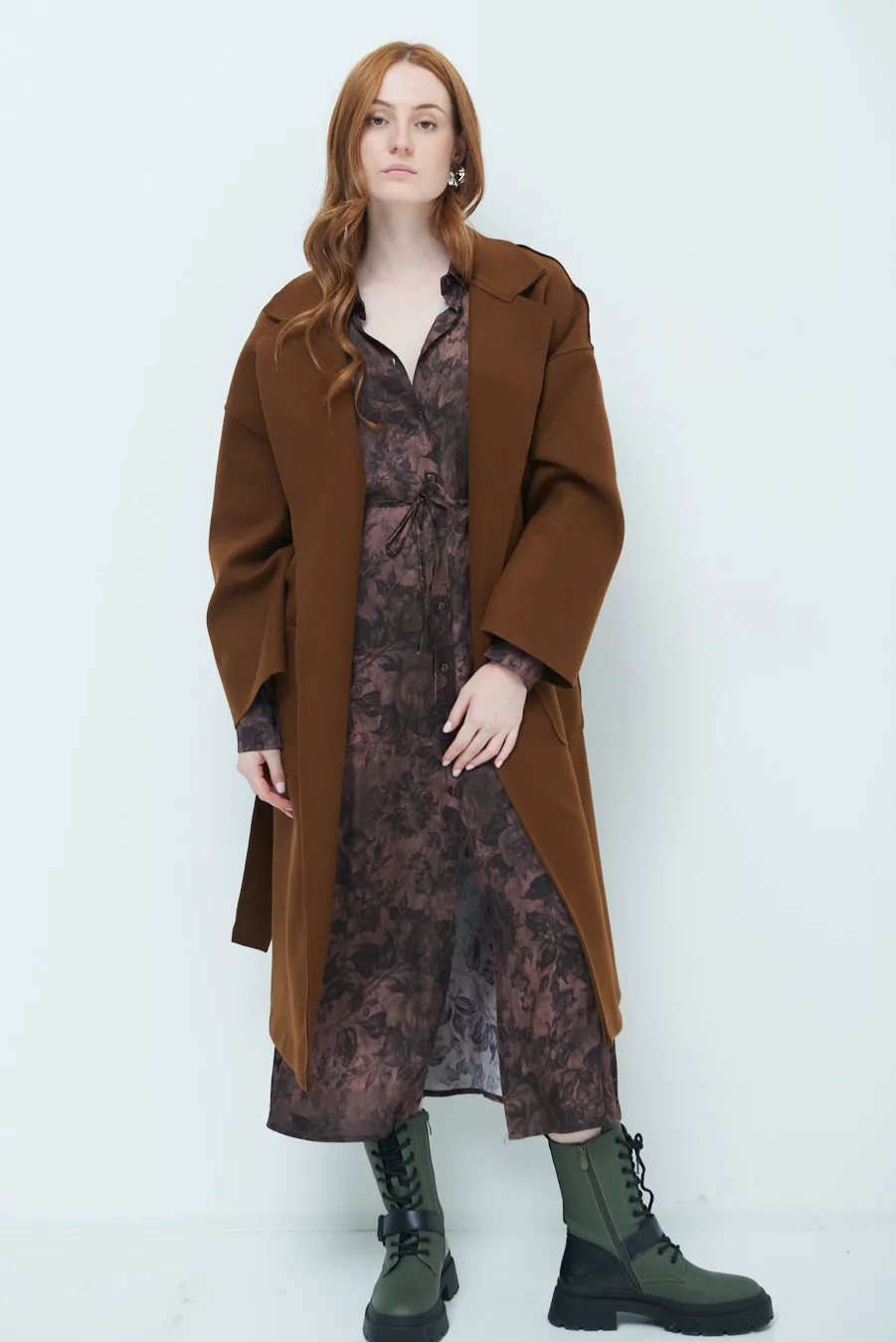 Carmen | Oversized long coat with wide lapels