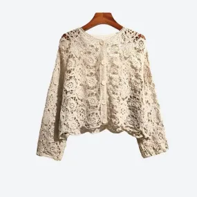 Chic Crochet Button-Down Lace Cardigans