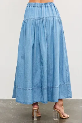 Clementine Denim Tier Skirt