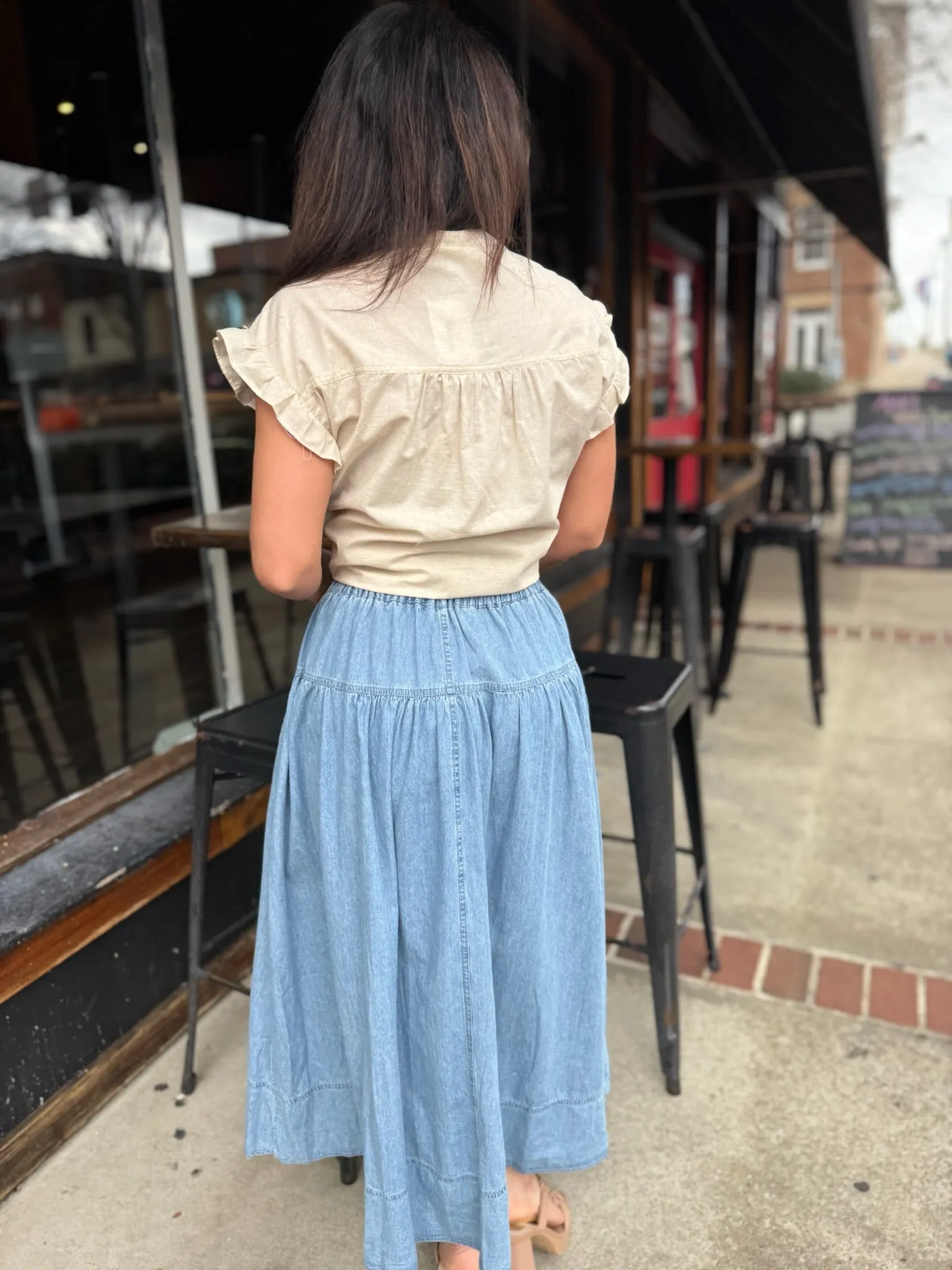 Clementine Denim Tier Skirt