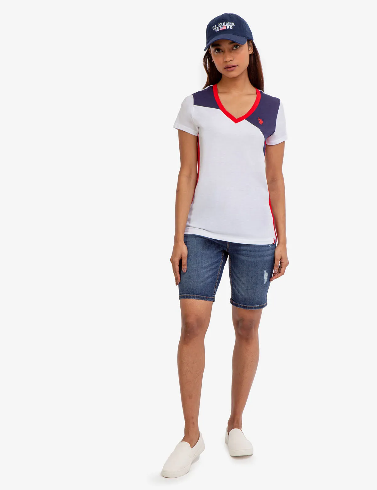 COLORBLOCK V-NECK T-SHIRT