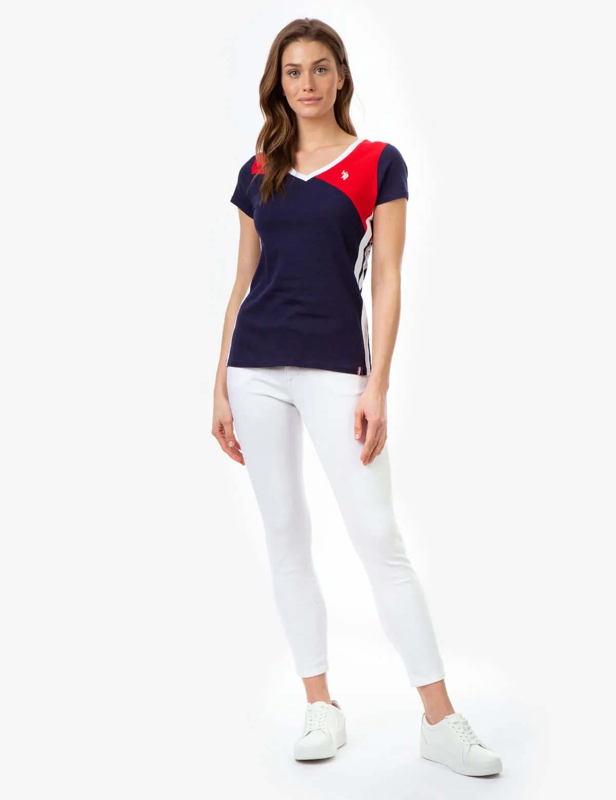 COLORBLOCK V-NECK T-SHIRT