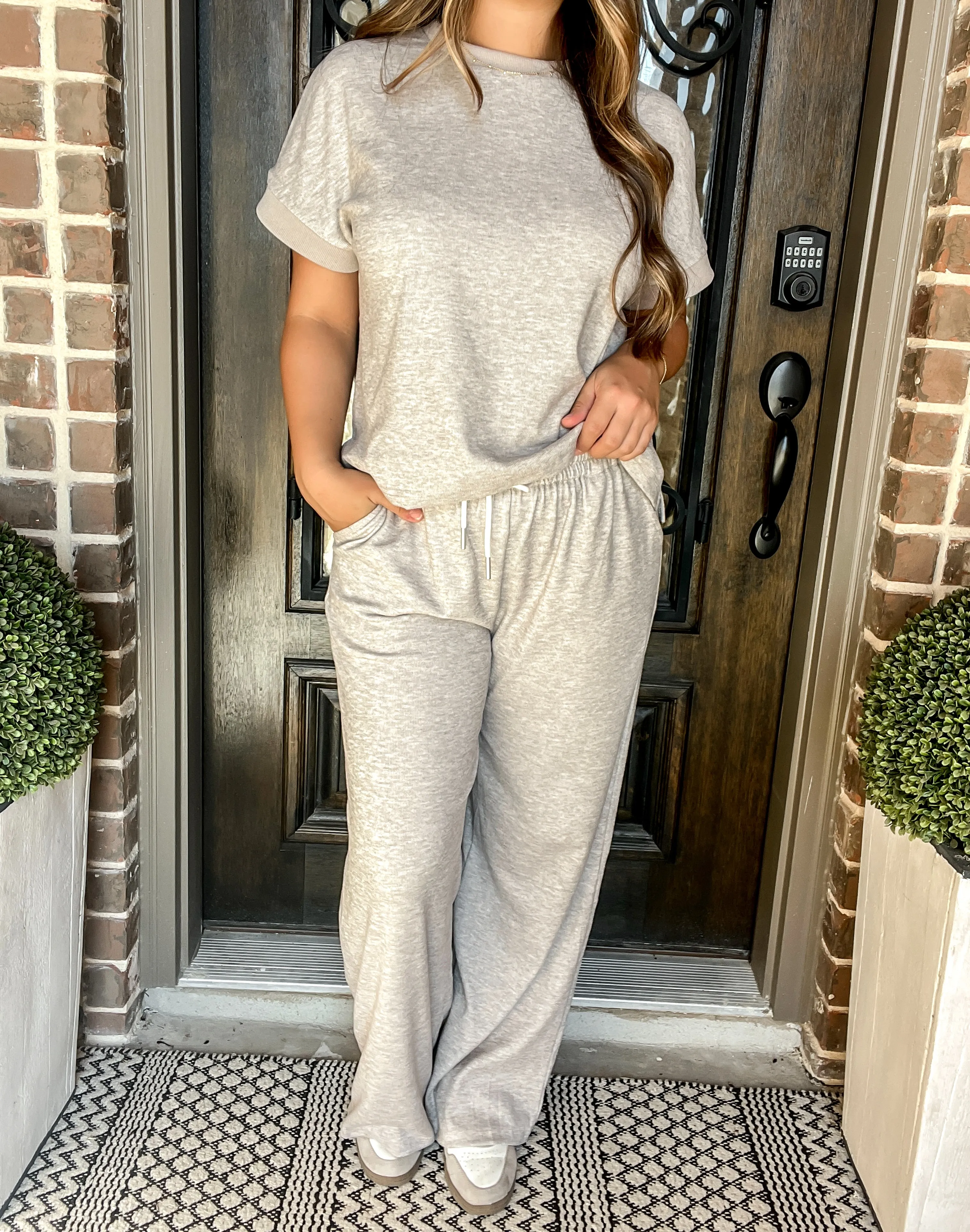 Cozy Day In Taupe Pants