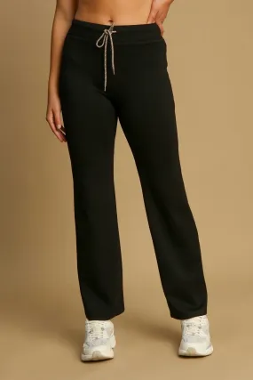 Cozy Up Black Scuba Pants