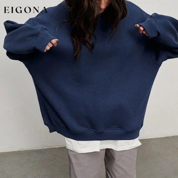 Feminine Round neck polar fleece casual fashiononable loose sweatshirt