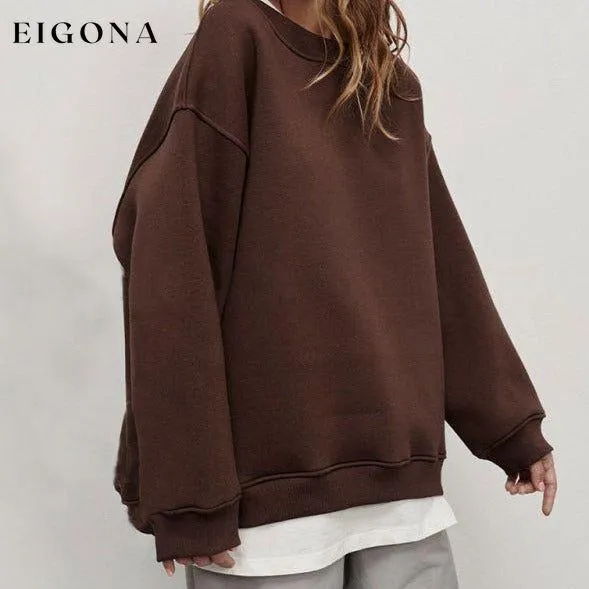 Feminine Round neck polar fleece casual fashiononable loose sweatshirt