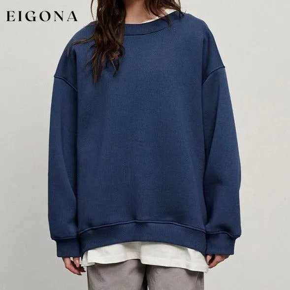 Feminine Round neck polar fleece casual fashiononable loose sweatshirt