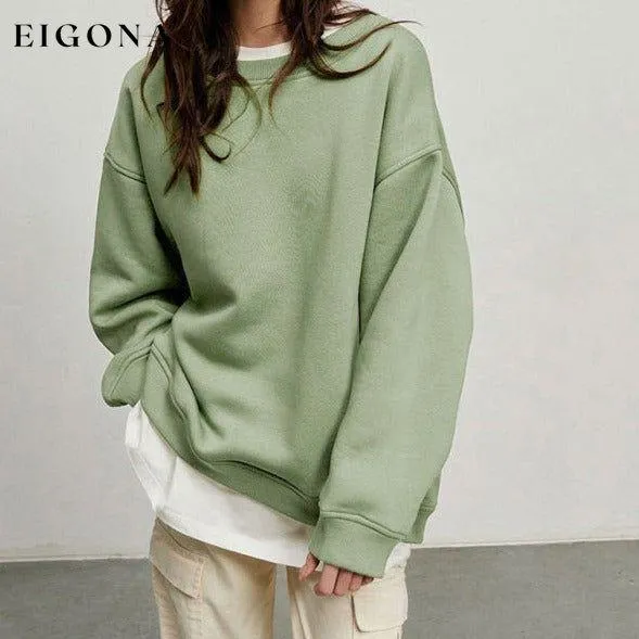 Feminine Round neck polar fleece casual fashiononable loose sweatshirt