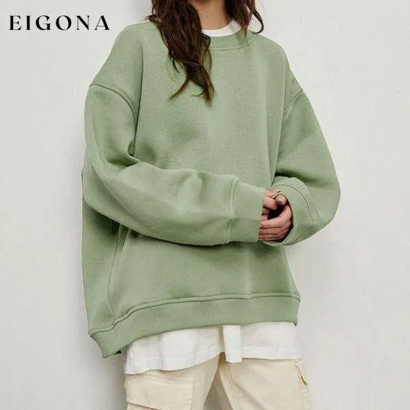 Feminine Round neck polar fleece casual fashiononable loose sweatshirt