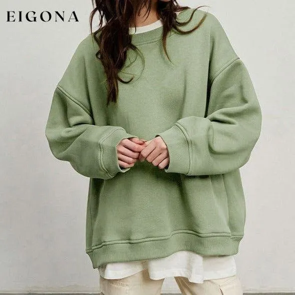 Feminine Round neck polar fleece casual fashiononable loose sweatshirt