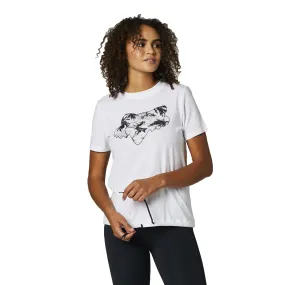 Fox Racing  Womens Palms Short Sleeve Top T-Shirt Comfortable Crewneck Tee White