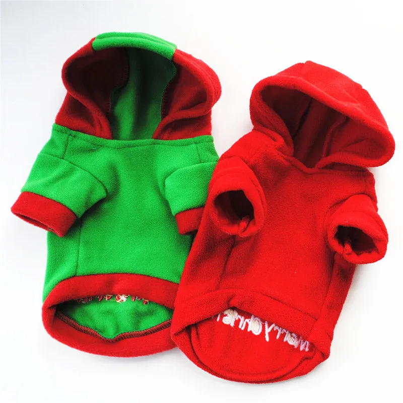 Frenchie Fleece Hoodies - Christmas Costume