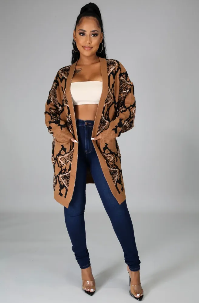 Keep It Cozy Snake Print Sweater