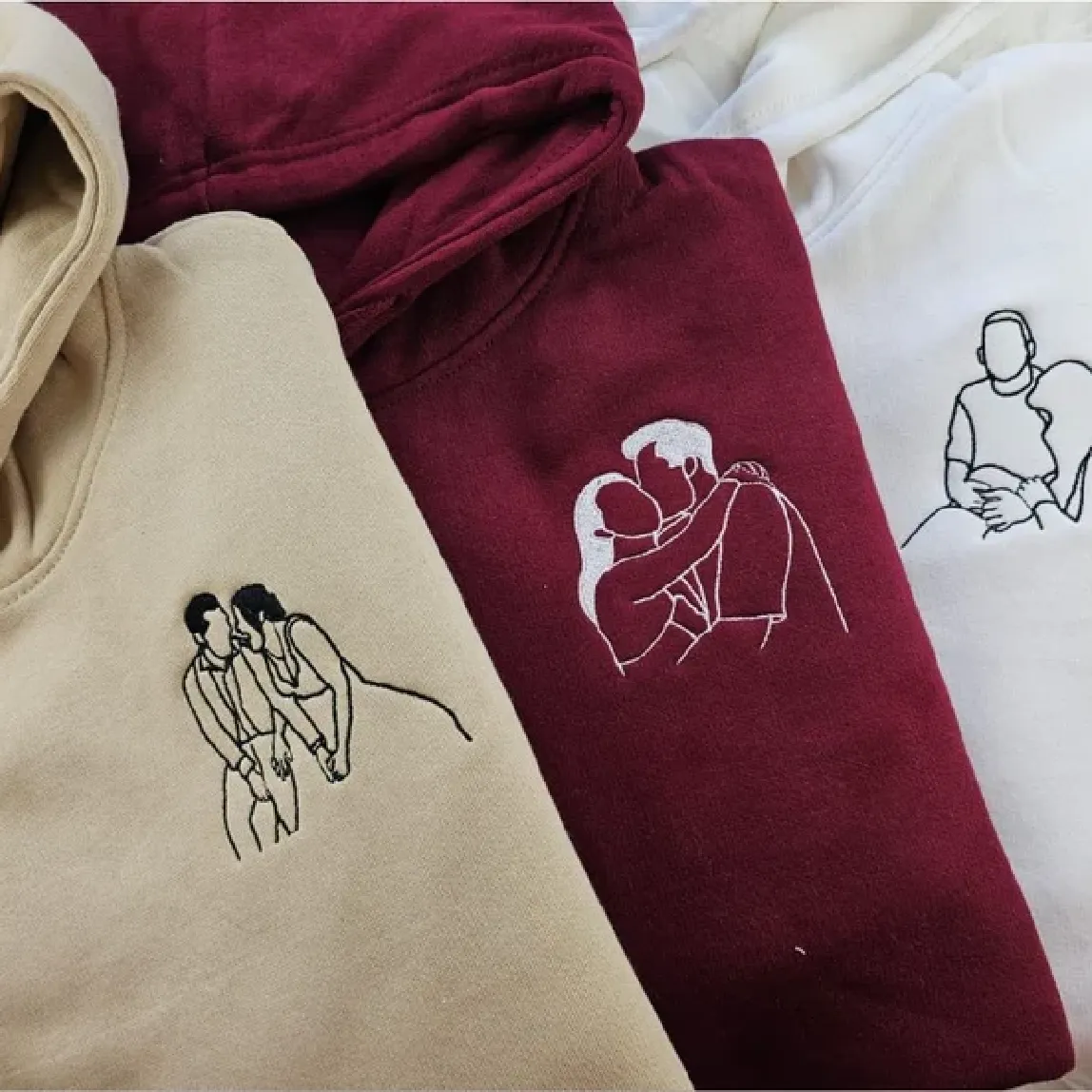 Matching Couple Hoodies - Custom Embroidered Matching Hoodies Sweatshirt & Apparel For Couples