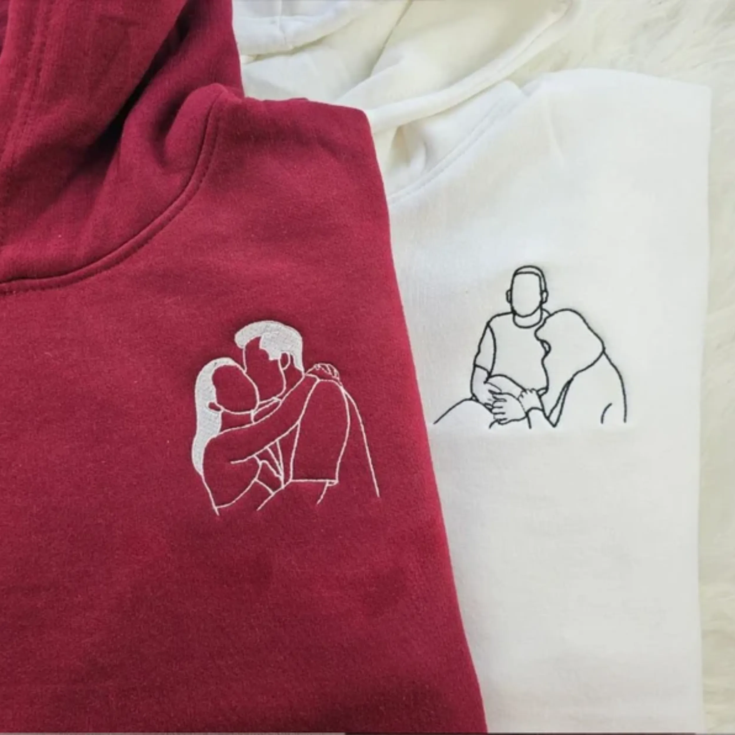 Matching Couple Hoodies - Custom Embroidered Matching Hoodies Sweatshirt & Apparel For Couples