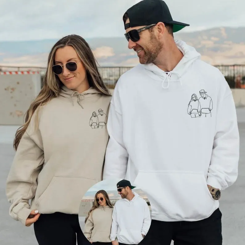 Matching Couple Hoodies - Custom Embroidered Matching Hoodies Sweatshirt & Apparel For Couples