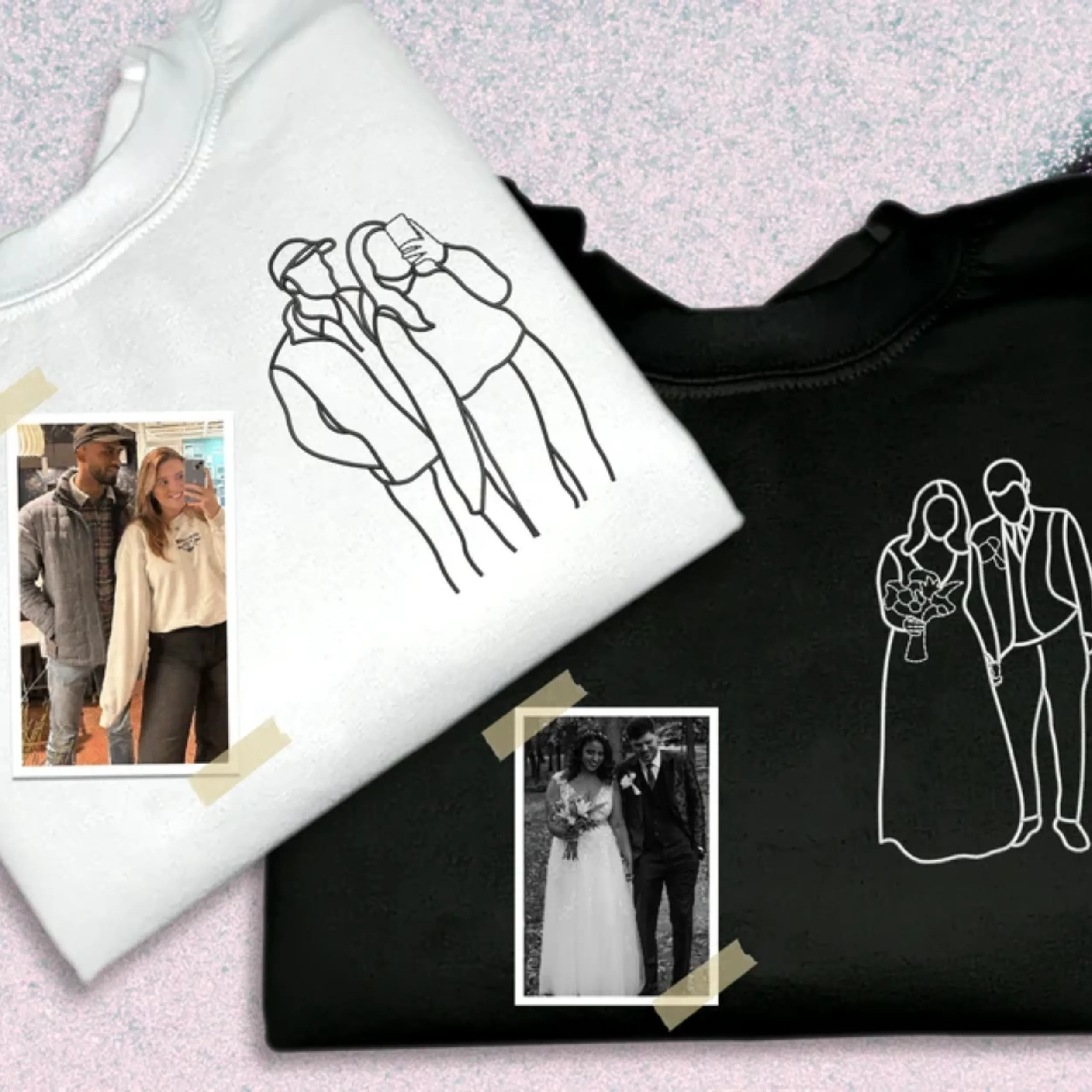 Matching Couple Hoodies - Custom Embroidered Matching Hoodies Sweatshirt & Apparel For Couples