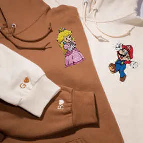 Matching Couple Hoodies -  Mario Custom Embroidered Sweatshirts For Couples