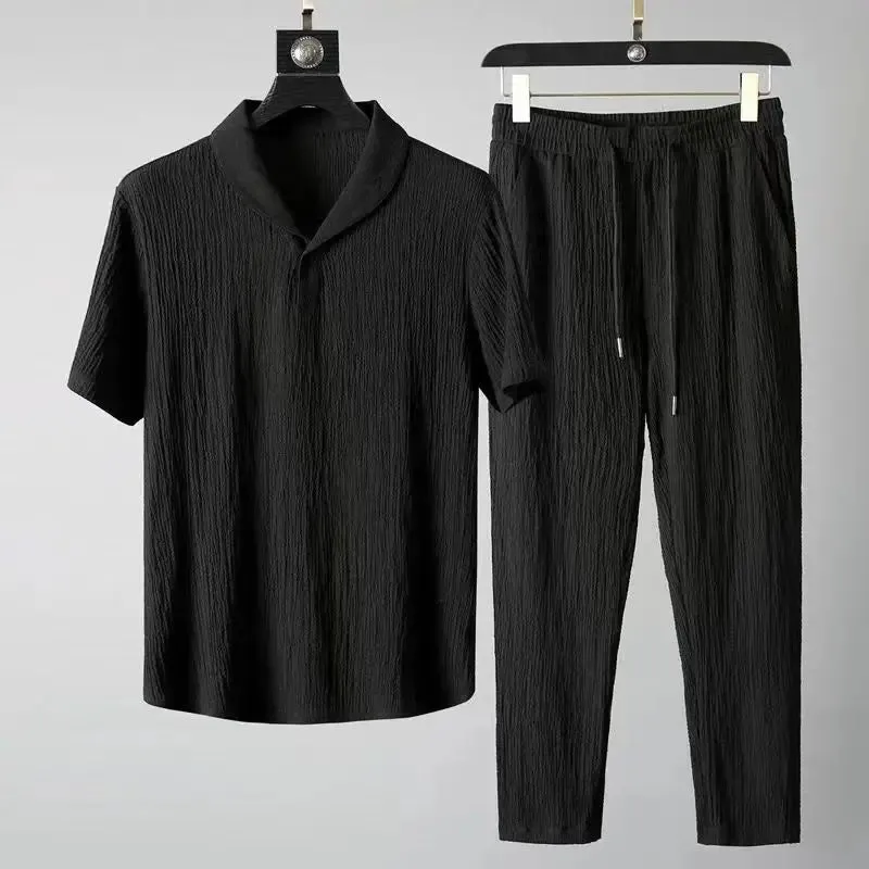 Men T-Shirts Pants Suit