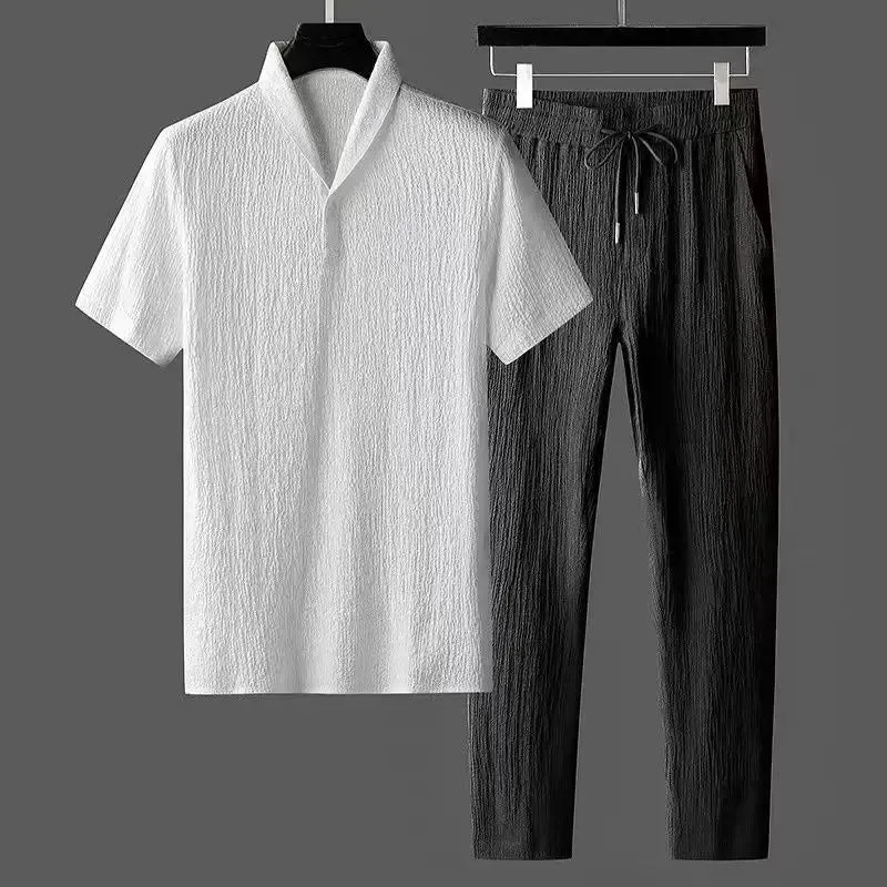 Men T-Shirts Pants Suit