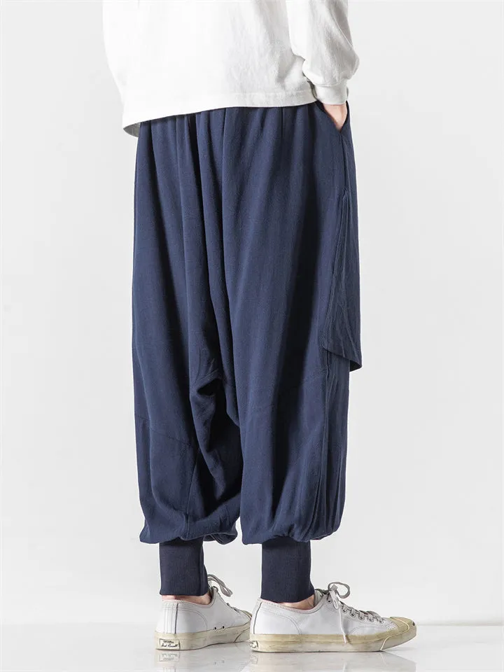 Men's Cozy Cotton Linen Hakama Pants