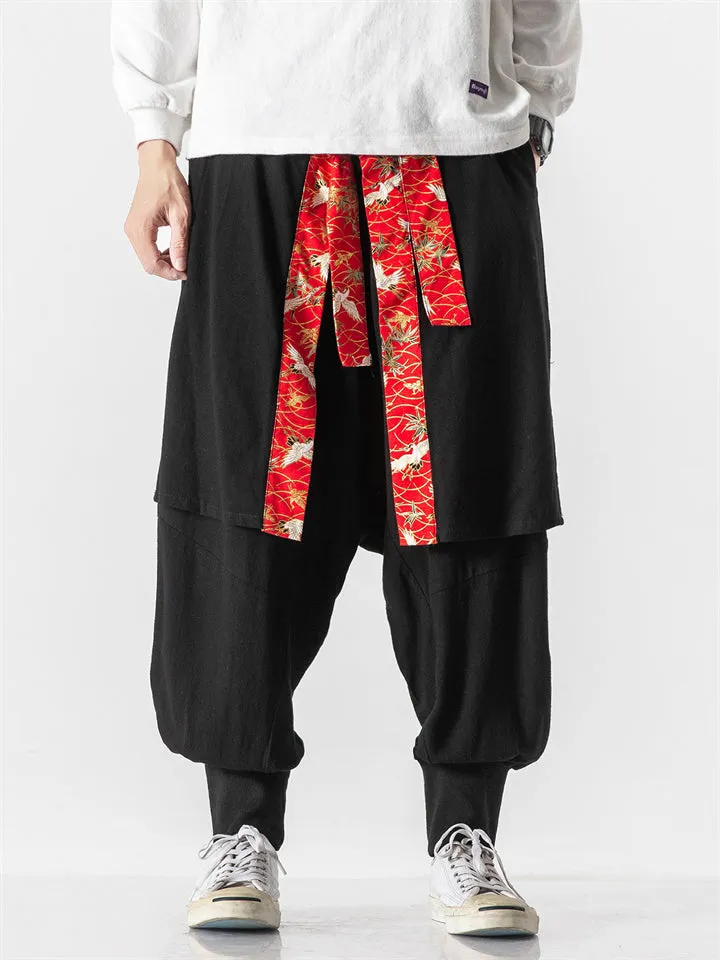 Men's Cozy Cotton Linen Hakama Pants