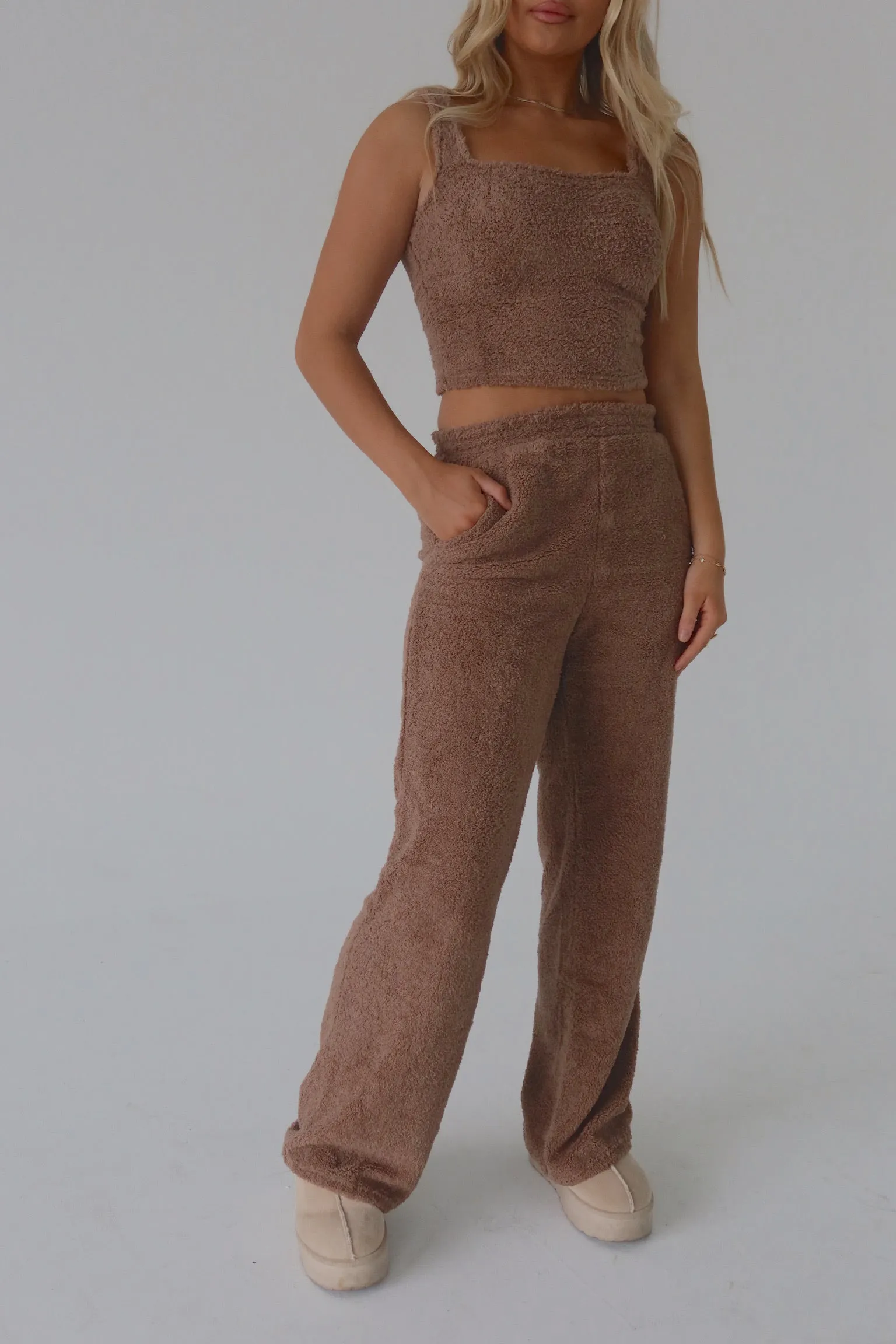 Mocha Cozy Cropped Tank