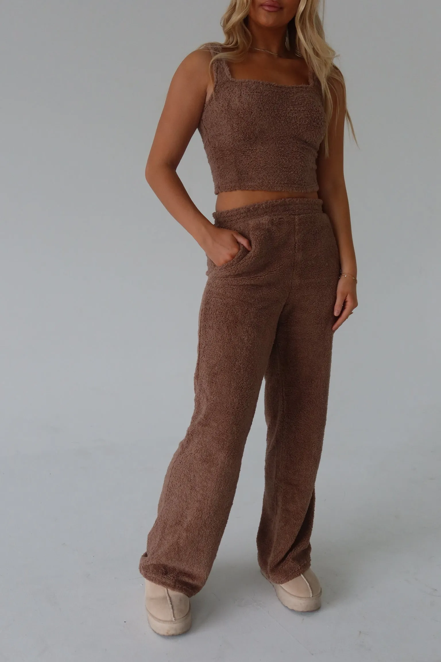 Mocha Cozy Cropped Tank