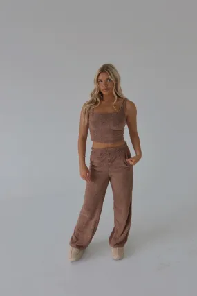 Mocha Cozy Cropped Tank