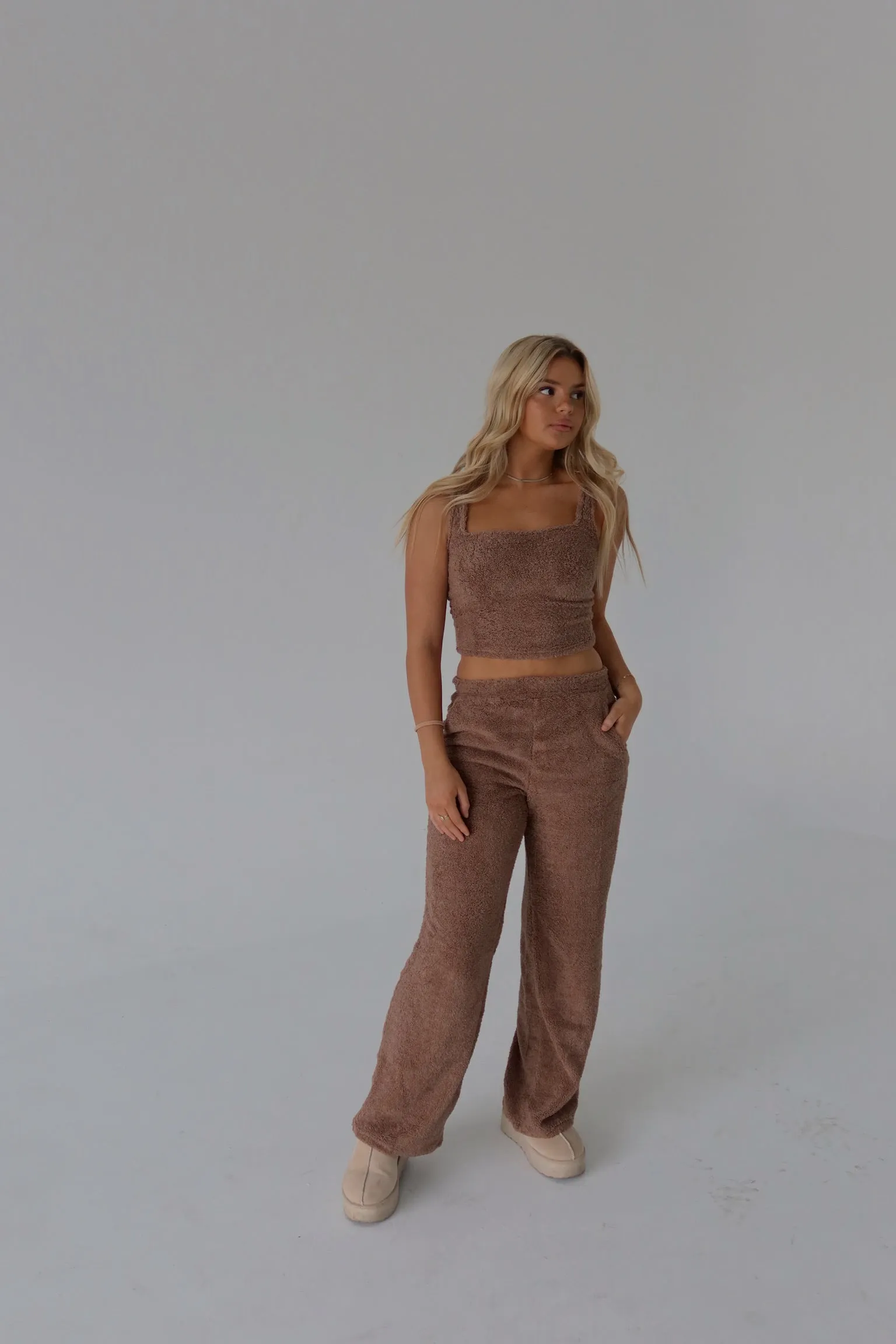 Mocha Cozy Cropped Tank