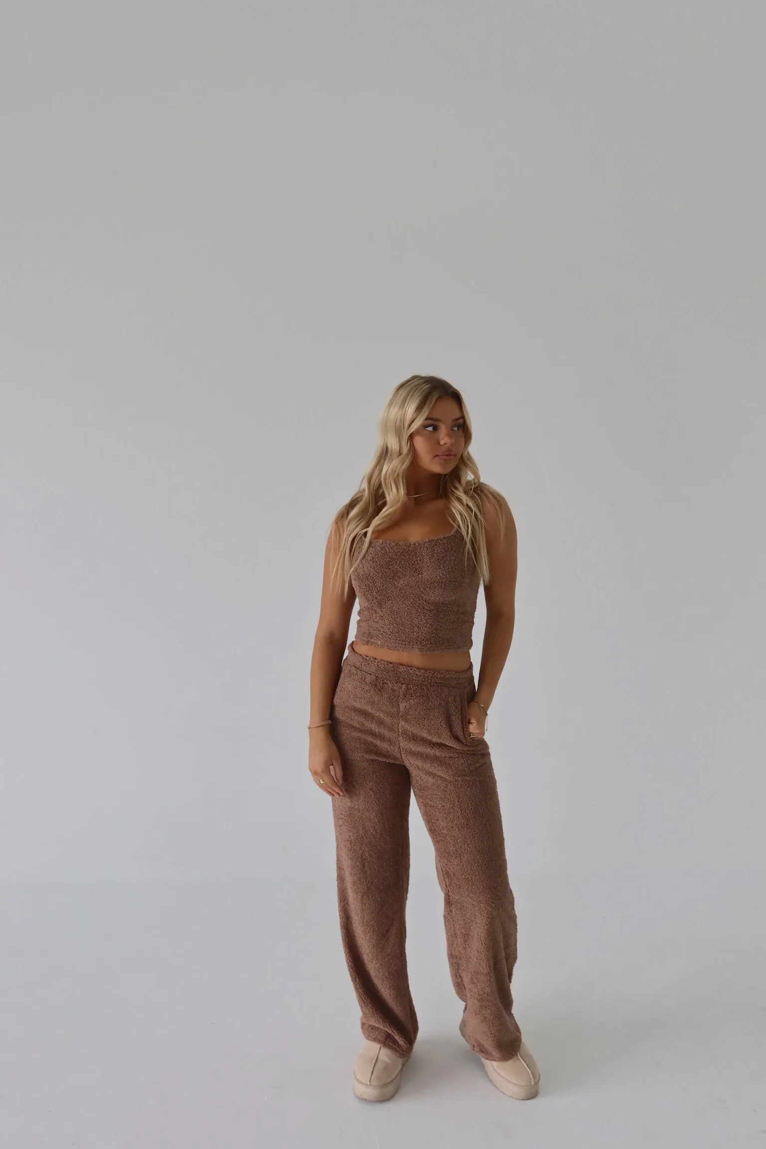 Mocha Cozy Cropped Tank