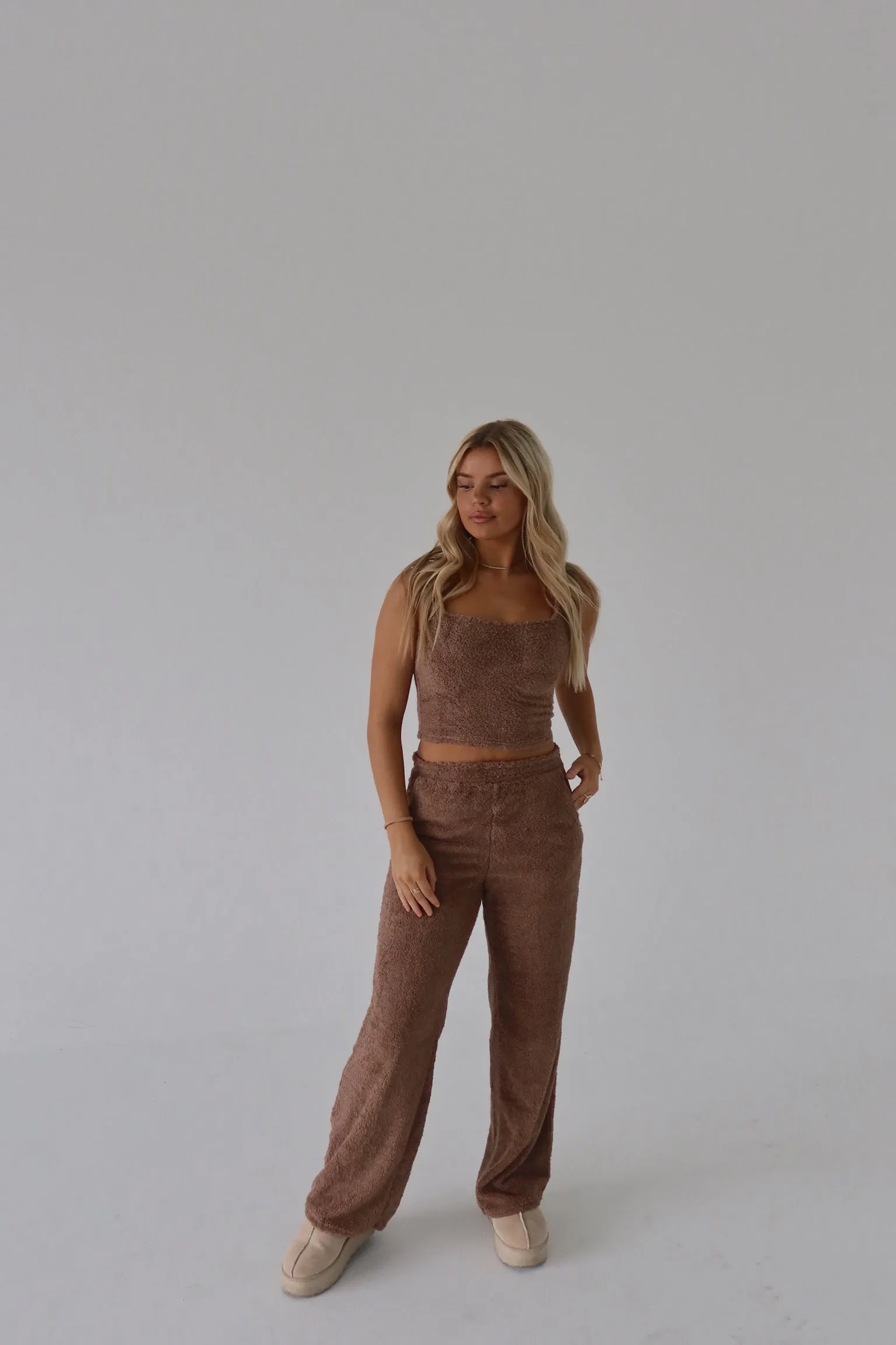 Mocha Cozy Cropped Tank