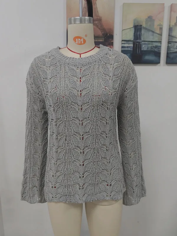 Open Crochet Bell Sleeve Sweater: Feminine Elegance, Fall/Winter