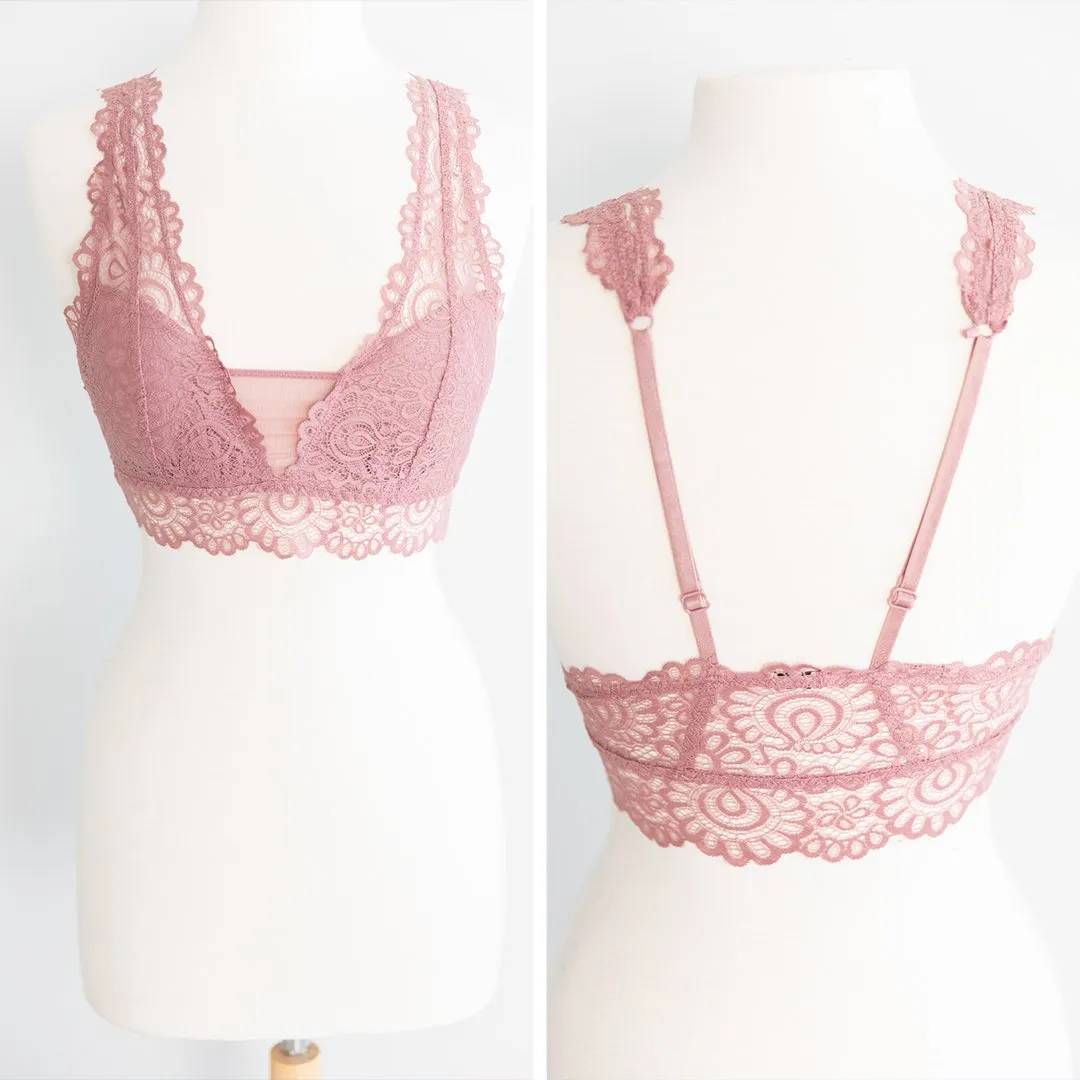 Perfect Opportunities Ash Rose Lace Bralette