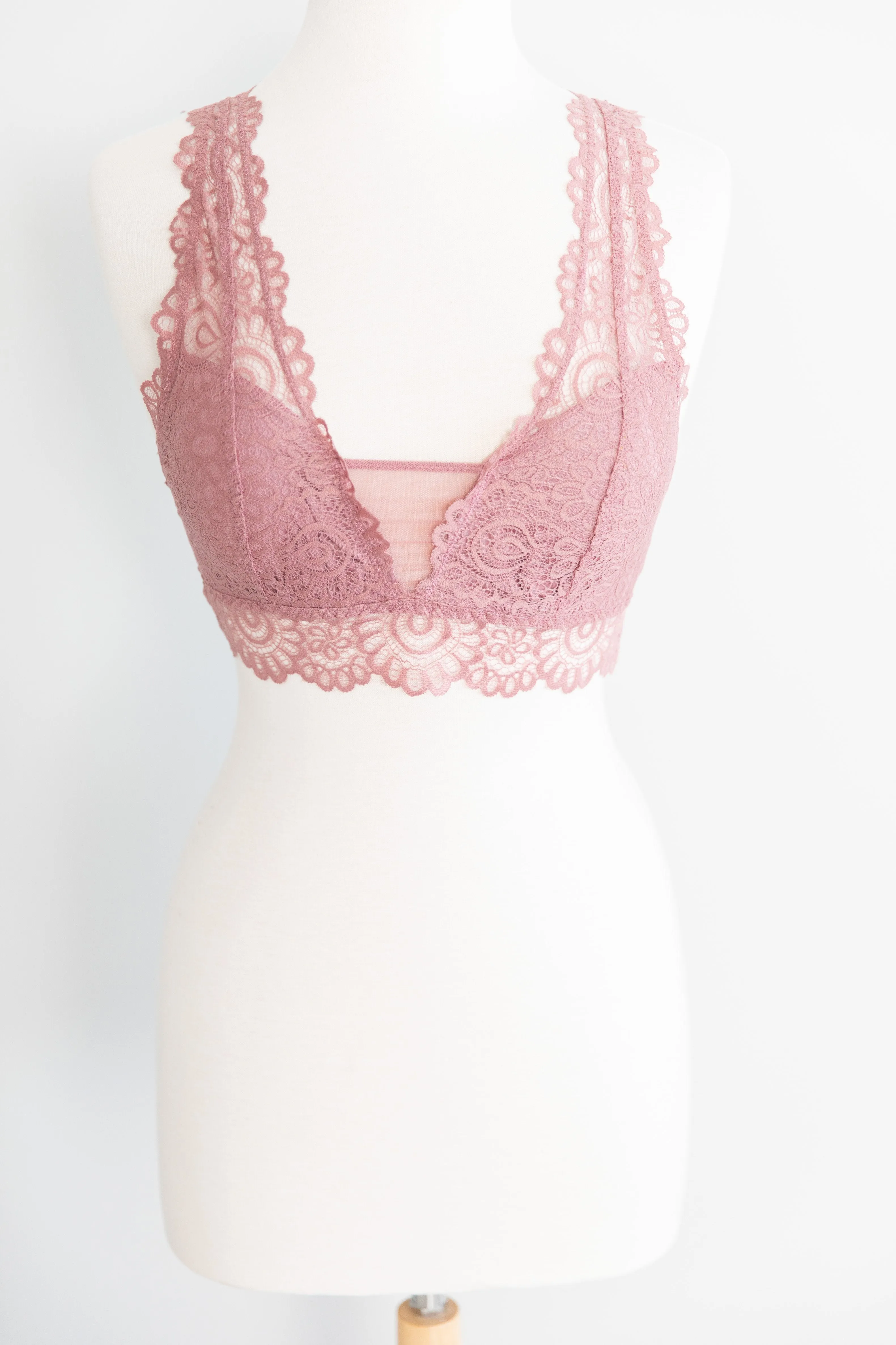 Perfect Opportunities Ash Rose Lace Bralette