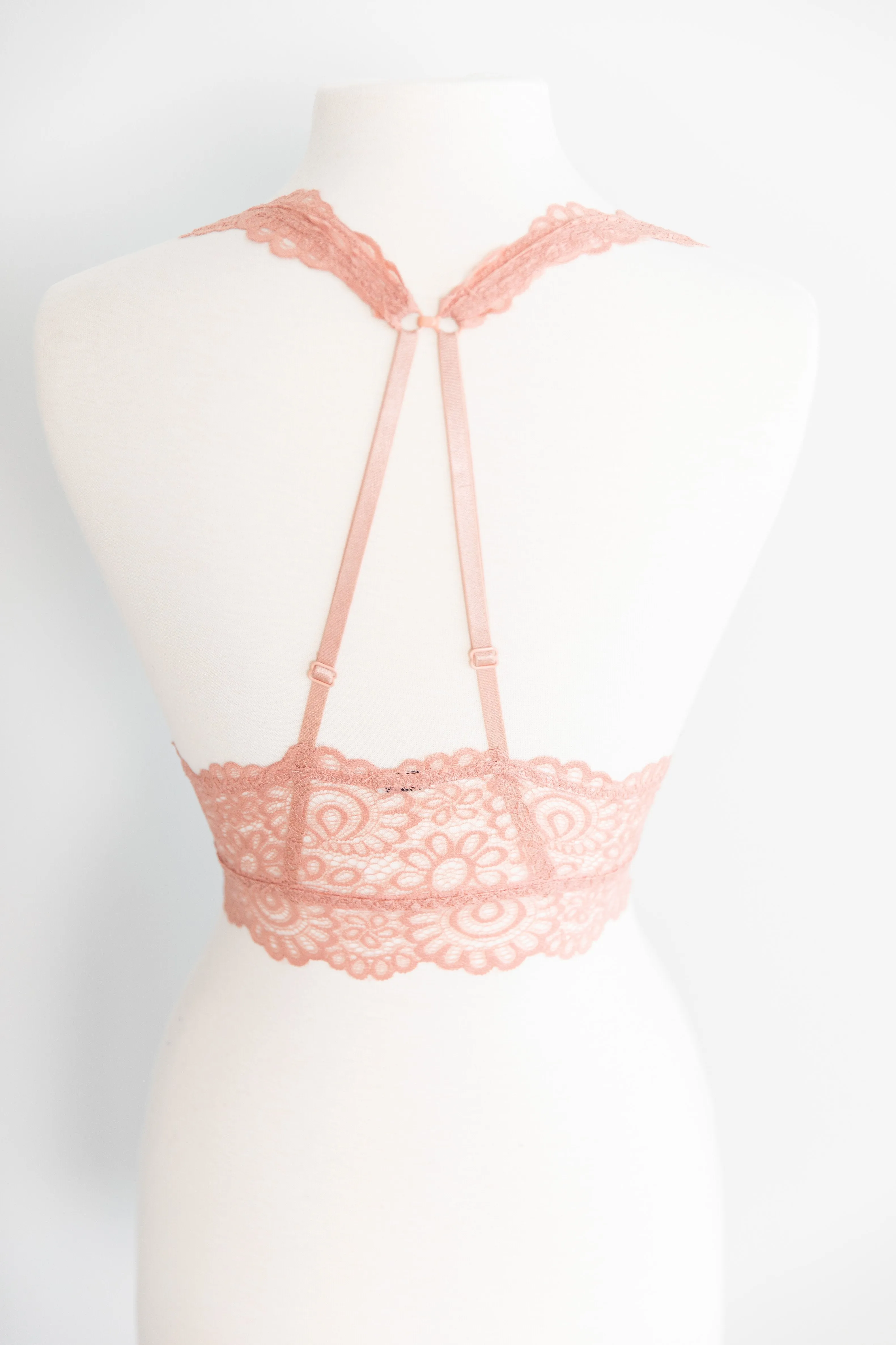 Perfect Opportunities Cream Pink Lace Bralette