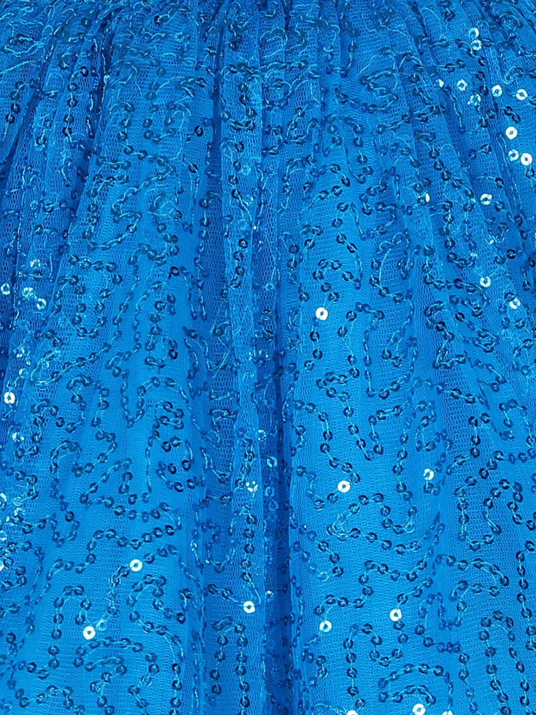 Pink Chick Sequins Skirt -Pherozi  Blue