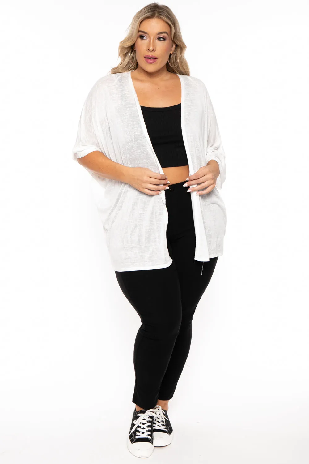 Plus Size Cozy Vibes Cardigan - Cream